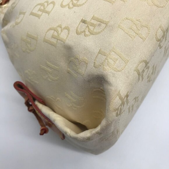 Dooney & Bourke Yellow Canvas Logo Tassel Duffle Bag - Picture 9 of 11